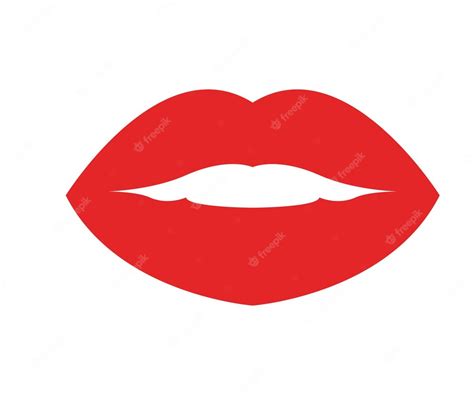 premium vector vector illustration of women s lips with red lipstick