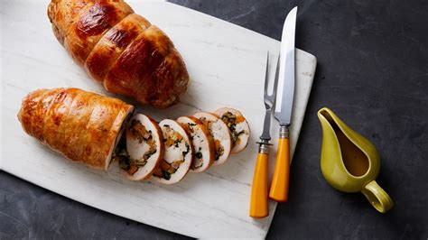 Place your boned and rolled turkey upon thick slices of onion on a baking tray. How to Make a Stuffed Rolled Thanksgiving Turkey Breast ...