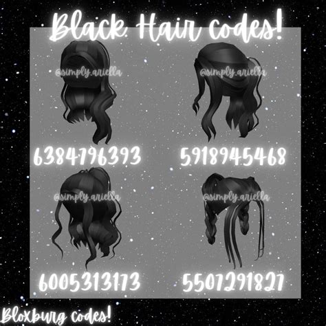 Bloxburg Black Top Codes