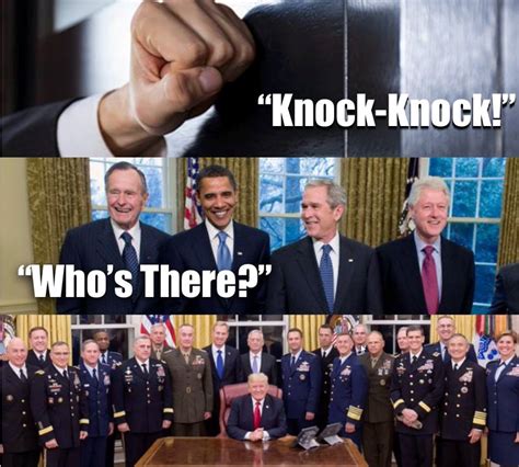 Following the film's release in october 2015, various quotes from. www.c-vinenews.,com Trump Rules! Knock Knock Meme - C-VINE ...