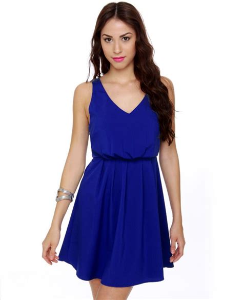 This Dress Is Great For A Summer Walk Royal Blue Dress Dress Blue Dresses