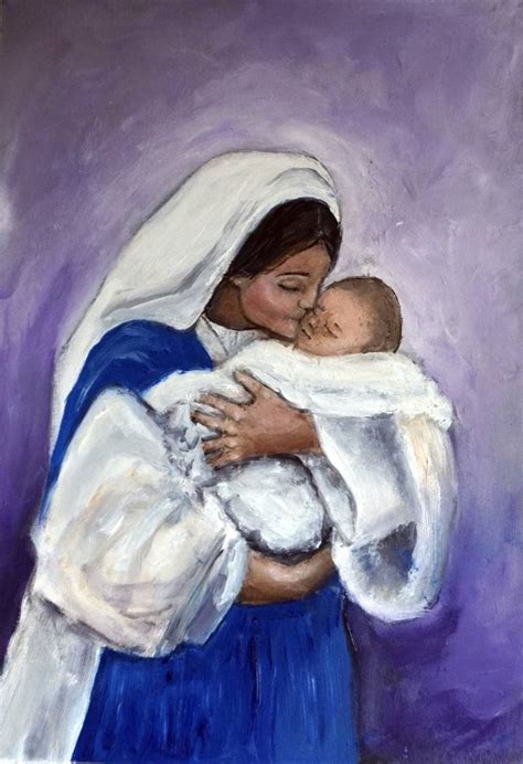 Mary And Baby Jesus Nativity Painting By Katy Hawk Saatchi Art