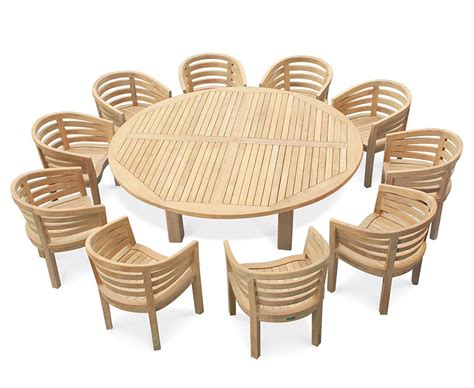 10 Seater Garden Dining Set Titan Round 22m Table With Kensington