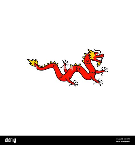 Chinese Horoscope Sign Dragon Lunar Year Calendar Sign Isolated Symbol