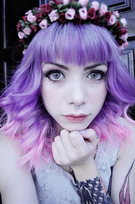 Lavender Purple And Pink Dip Dyed Hair Colourful Hair