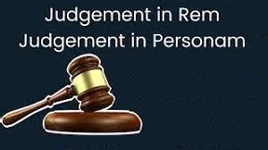 Judgments In Rem And Judgments In Personam