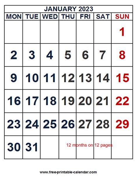 Microsoft Word Yearly Calendar Template 2023 Calendar 2023