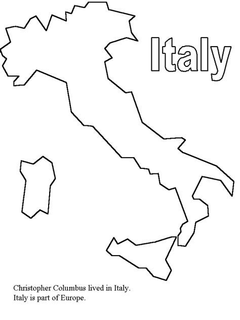 Printable Map Of Italy For Kids - Coloring Home