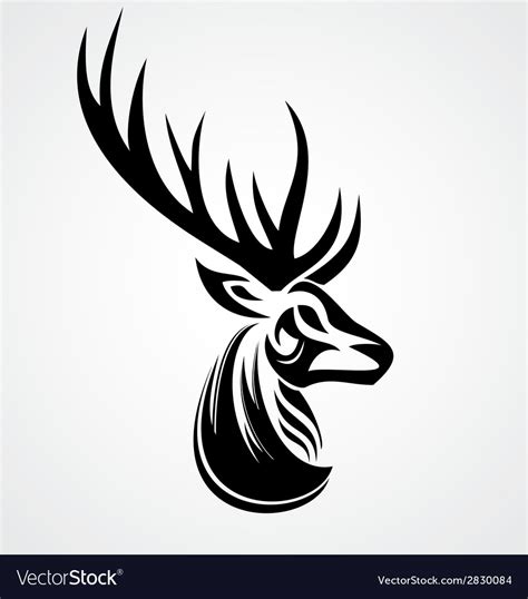 Deer Tattoo Design Royalty Free Vector Image Vectorstock