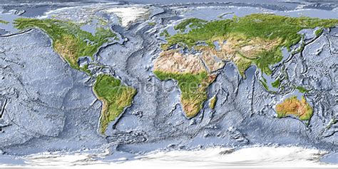 Ocean Floor Relief Map