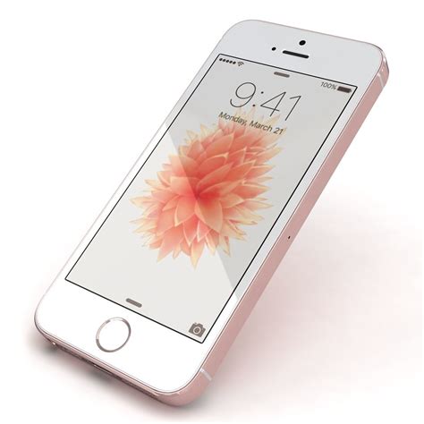3d Model Apple Iphone Se Rose Gold Vr Ar Low Poly Max Obj 3ds C4d