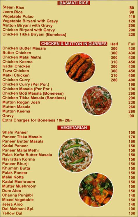 Da Tandoori Nights Menu Menu For Da Tandoori Nights Lajpat Nagar 4