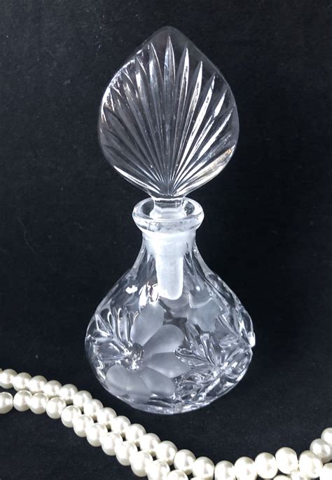 A Fabulous Vintage Pressed Glass Art Deco Style Perfume Bottle Etsy