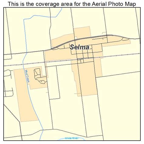 Aerial Photography Map Of Selma In Indiana
