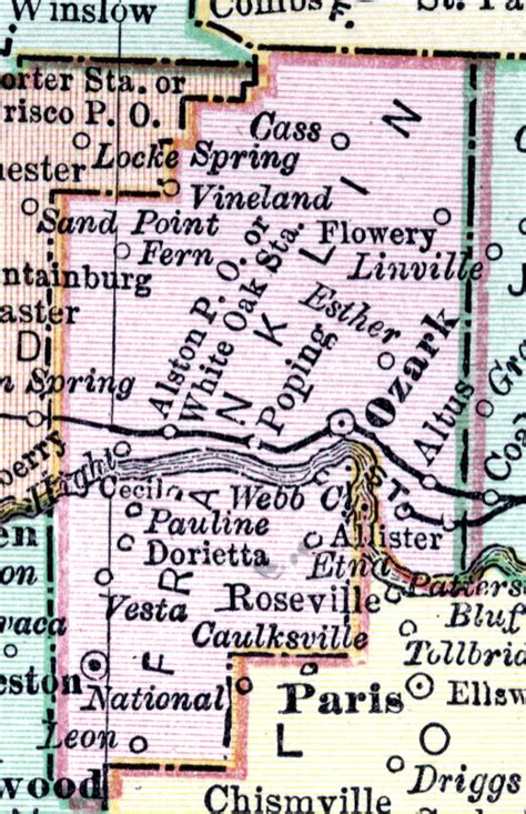 Assortment Of Maps For Arkansas And Franklin County