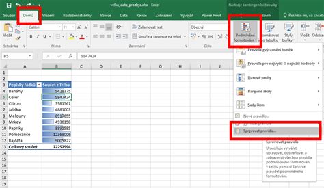 Excel jako pomocník účetních Podmíněné formátování v kontingenční tabulce