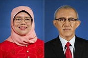 Portraits of President Halimah and her husband ready for display ...