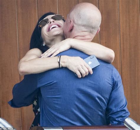 jeff bezos and lauren sanchez kiss and cuddle while aboard a yacht in venice daily mail online