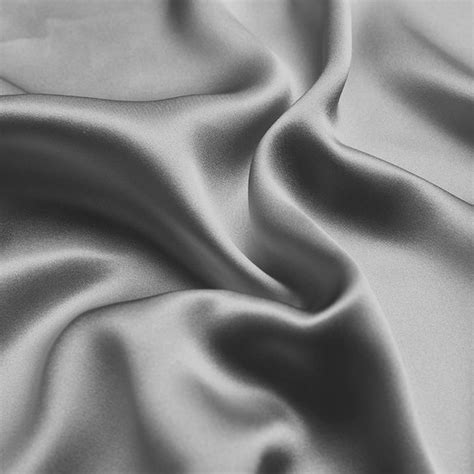 100 Silk Silver Grey Color 19mm Silk Satin Fabric For Dress Etsy