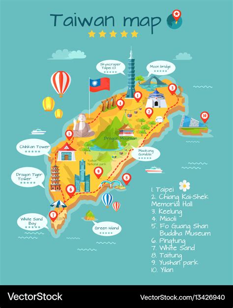 Taiwan Attractions Map