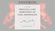 Princess Luise Dorothea of Saxe-Meiningen Biography - Duchess consort ...