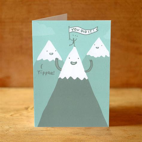 You Did It Mountain Congratulations Card By Sarah Ray