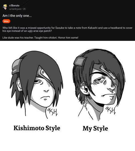 Sketch Of Sasuke With A Headband Like Kakashi Kishimotomy Style Boruto