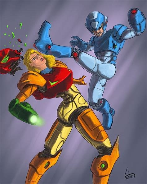 Megaman Vs Samus Mega Man Samus Samus Aran