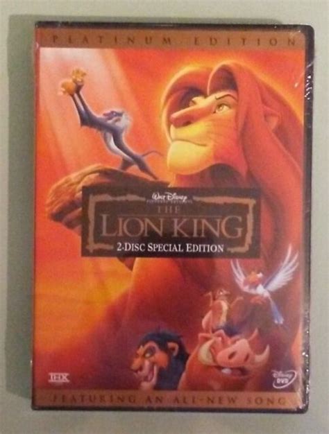 Walt Disney The Lion King Platinum Edition Dvd New Factory Sealed