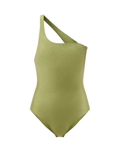 Jade Swim Evolve One Shoulder Swimsuit Green Beachwear Coshio