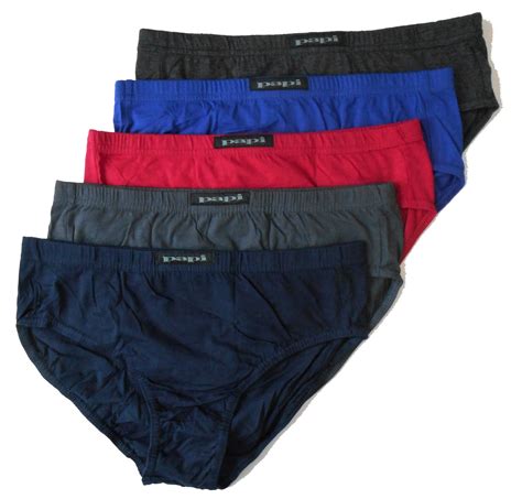 Papi Papi Men Underwear Pack X5 Solid 976 Red Large Low Rise