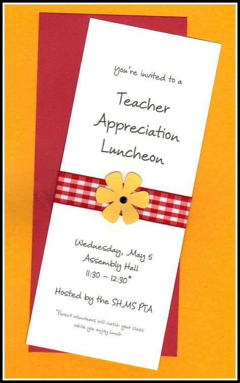Employee appreciation lunch invitation example … Teacher Appreciation Invitation Wording