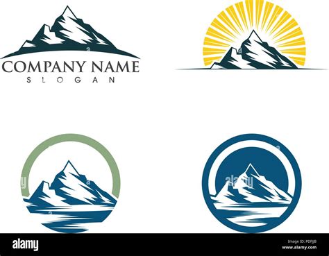 Mountain Vector Icon Illustration Design Template Stock Vector Image
