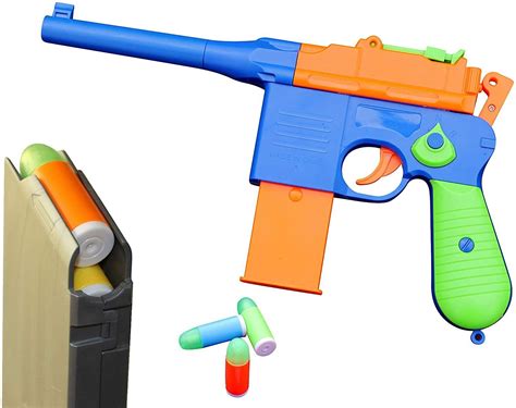 Zahar Toys Realistic Colt 1911 Toy Gun With 10 Colorful Soft Bullets