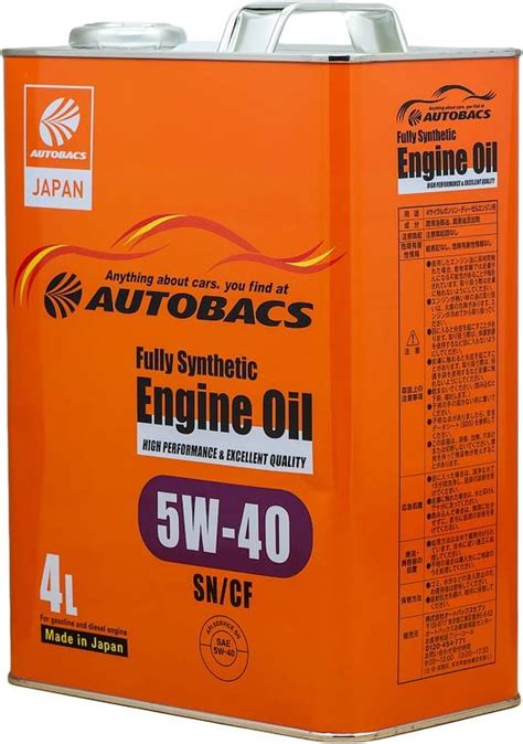Моторное масло Autobacs Engine Oil Sae Api Sncf Fully Synthetic 5w 40