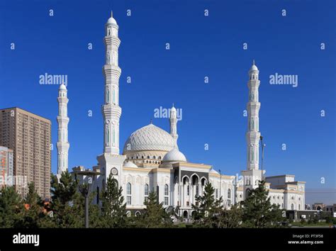 Kazakhstan Astana Hazrat Sultan Mosque Exterior Islam Muslim