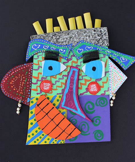 Picasso Faces Cardboard Picasso Style Paper Sculpture — Art Camp