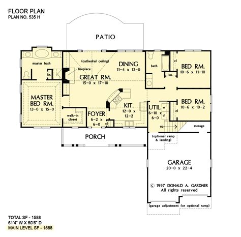 Small Country Home Floor Plan