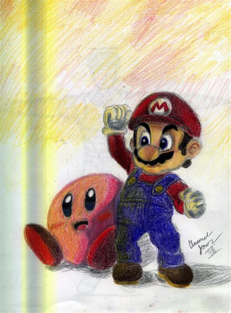 Mario And Kirby By Juicethehedgehog On Deviantart