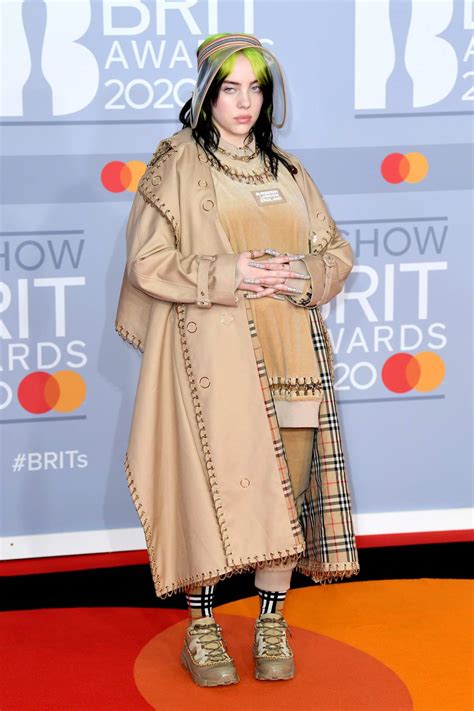 Billie Eilish Attends The Brit Awards 2020 At The O2 Arena In London Uk