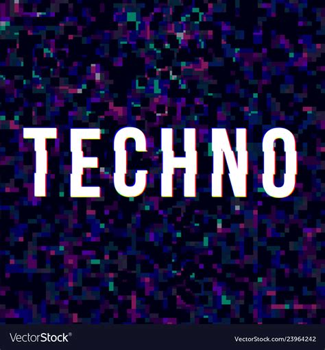 Techno Music Sign Royalty Free Vector Image Vectorstock