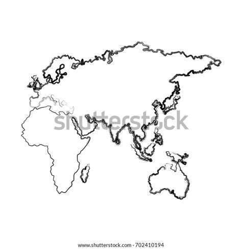 Map Europe Africa Asia Country Stock Vector Royalty Free 702410194