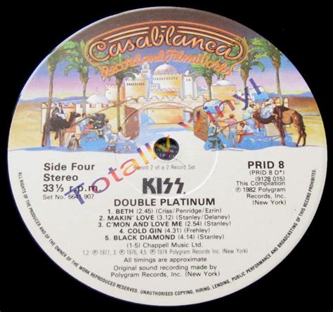 Totally Vinyl Records Kiss Double Platinum Lp