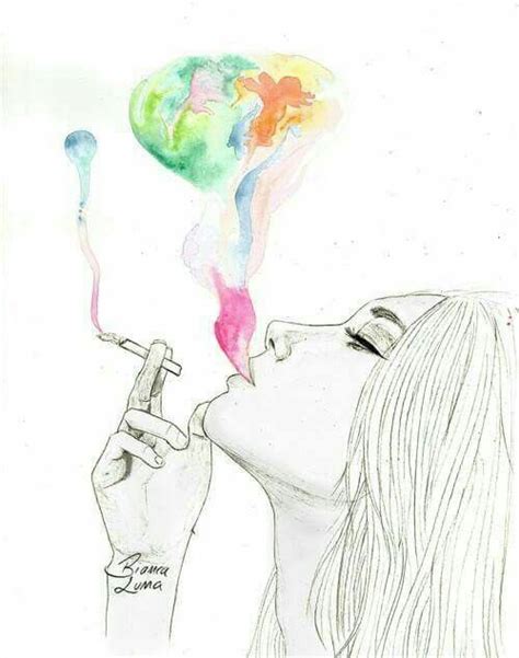 Smoke Girl Draw Pop Art Drawing Dark Art Drawings Line