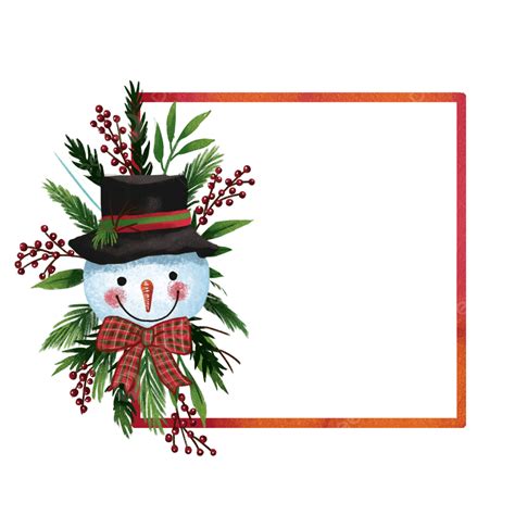 Little Snowman Clipart Vector Christmas Lovely Little Snowman Frame