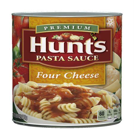 Tomato puree, crushed tomatoes, minced garlic, grated parmesan cheese and 2 more. Hunt's Four Cheese Pasta Sauce, 24 oz - Walmart.com