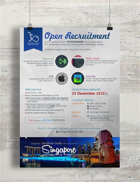 Open Recruitment Poster Desain Malang