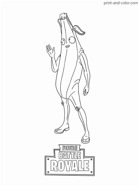 31 Fortnite Coloring Pages Peely Frauki Chererbse