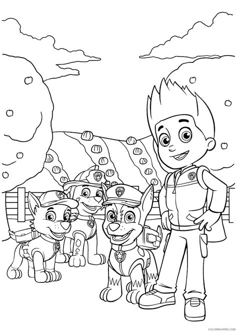 Ryder And Paw Patrol Coloring Pages Coloring4free