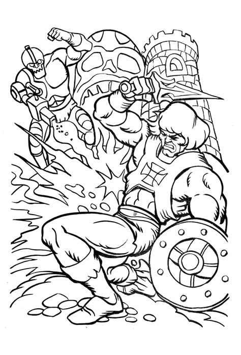 To print out your he man coloring page, just click on the image you want to view and print the larger picture on the next page. He man coloring pages to download and print for free